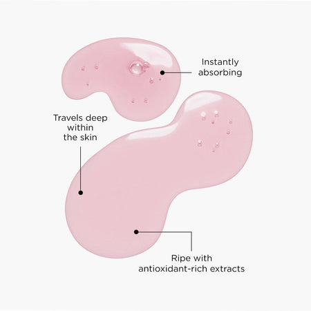 Glow Berry texture swatch: Instantly absorbing, Travels deep within skin and ripe with antioxidant-rich extracts.